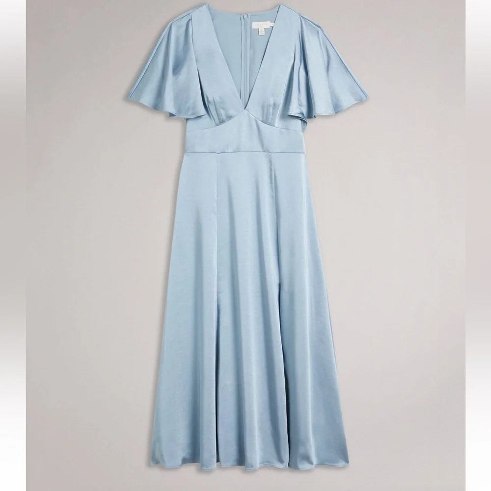 Ted Baker Flutter Sleeve Midi Dress - Picture 4 of 5